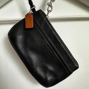 Coach Black Leather Wristlet